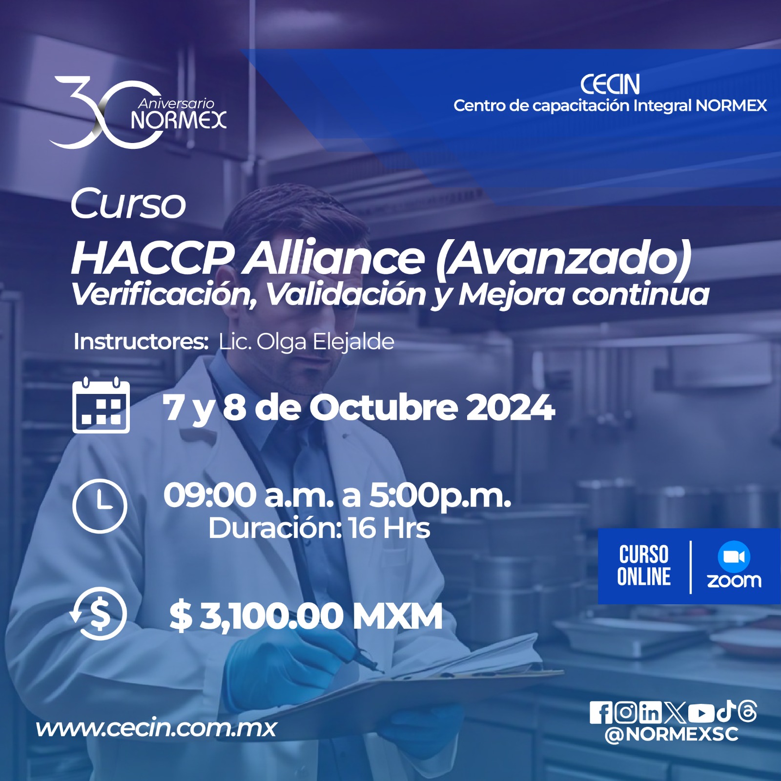 HACCP Alliance (Avanzado) Verificación, Validación y Mejora continua