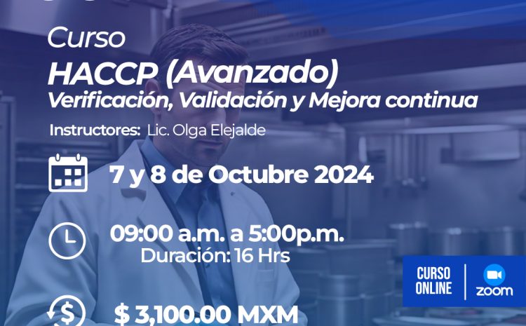 HACCP (Avanzado) Verificación, Validación y Mejora continua