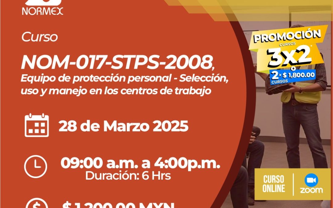 NOM-017-STPS-2008, Equipo de protección personal – Selección, uso y manejo en los centros de trabajo.